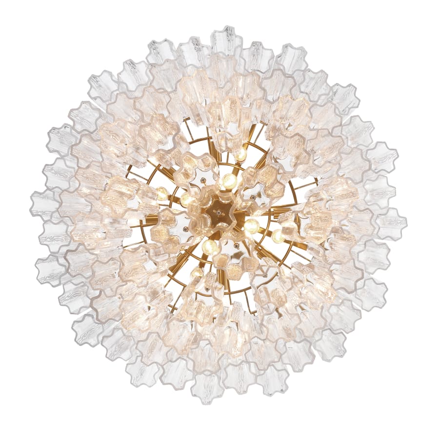 Addis 16 Light Waterfall Chandelier 32in Clear Glass - Zelno Lighting