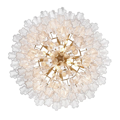 Addis 16 Light Waterfall Chandelier 32in Clear Glass - Zelno Lighting