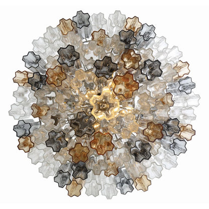 Addis 20 Light 31in Crystal Waterfall Chandelier Aged Brass - Zelno Lighting