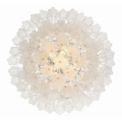 Addis 20 Light 31in Waterfall Chandelier Aged Brass - Zelno Lighting