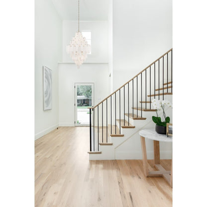 Addis 20 Light 31in Waterfall Chandelier Aged Brass - Zelno Lighting