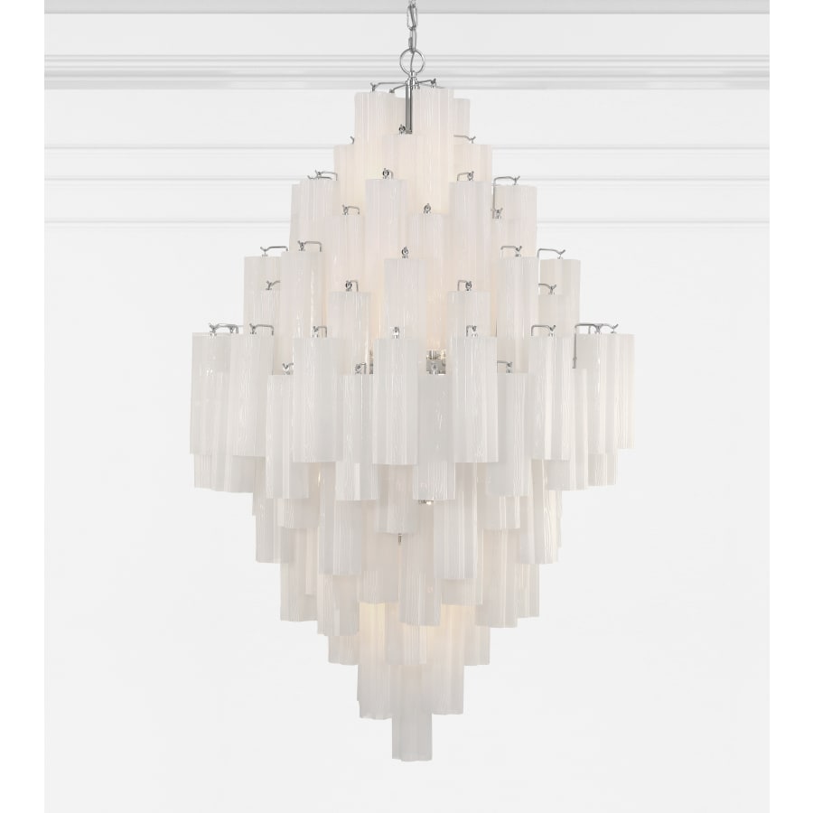 Addis 20 Light 31in Waterfall Chandelier Aged Brass - Zelno Lighting