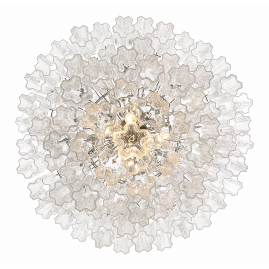 Addis 20 Light Crystal Waterfall Chandelier Aged Brass - Zelno Lighting