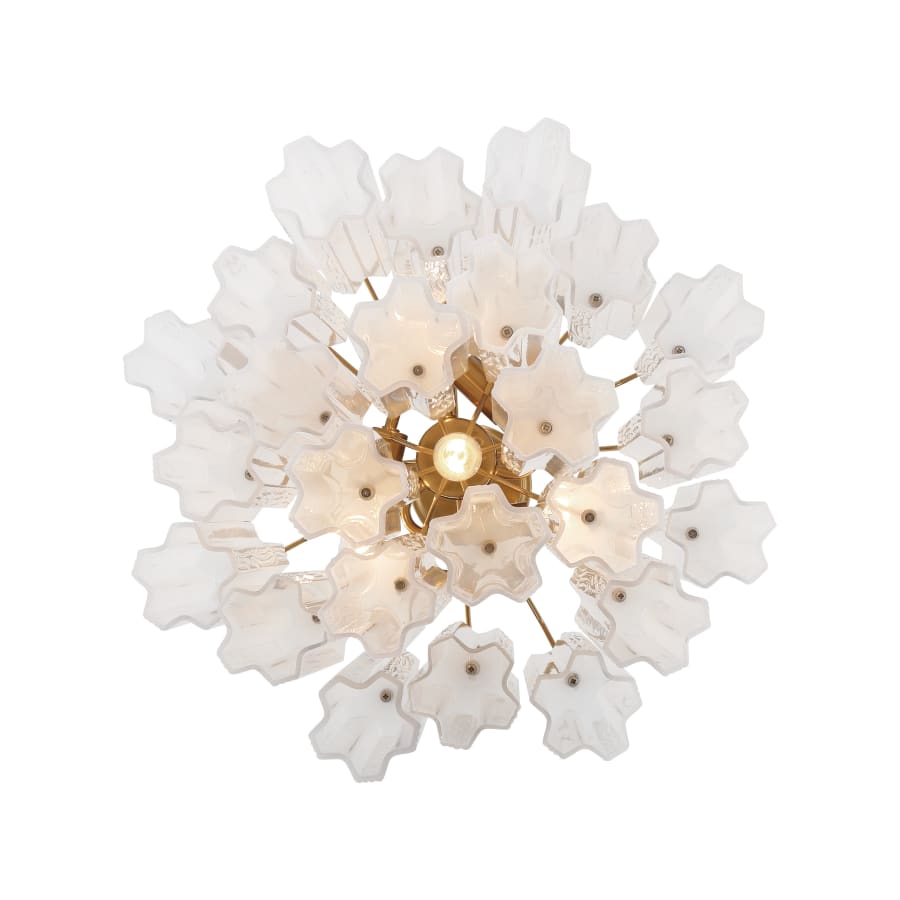 Addis 4 Light 18 in. Waterfall Chandelier White Glass - Zelno Lighting