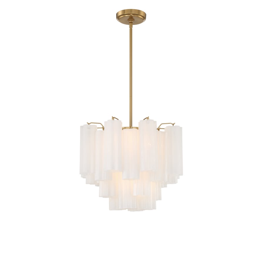 Addis 4 Light 18 in. Waterfall Chandelier White Glass - Zelno Lighting