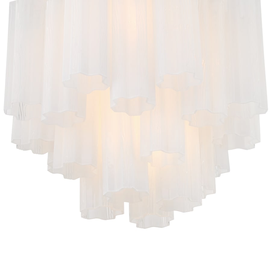 Addis 4 Light 18 in. Waterfall Chandelier White Glass - Zelno Lighting