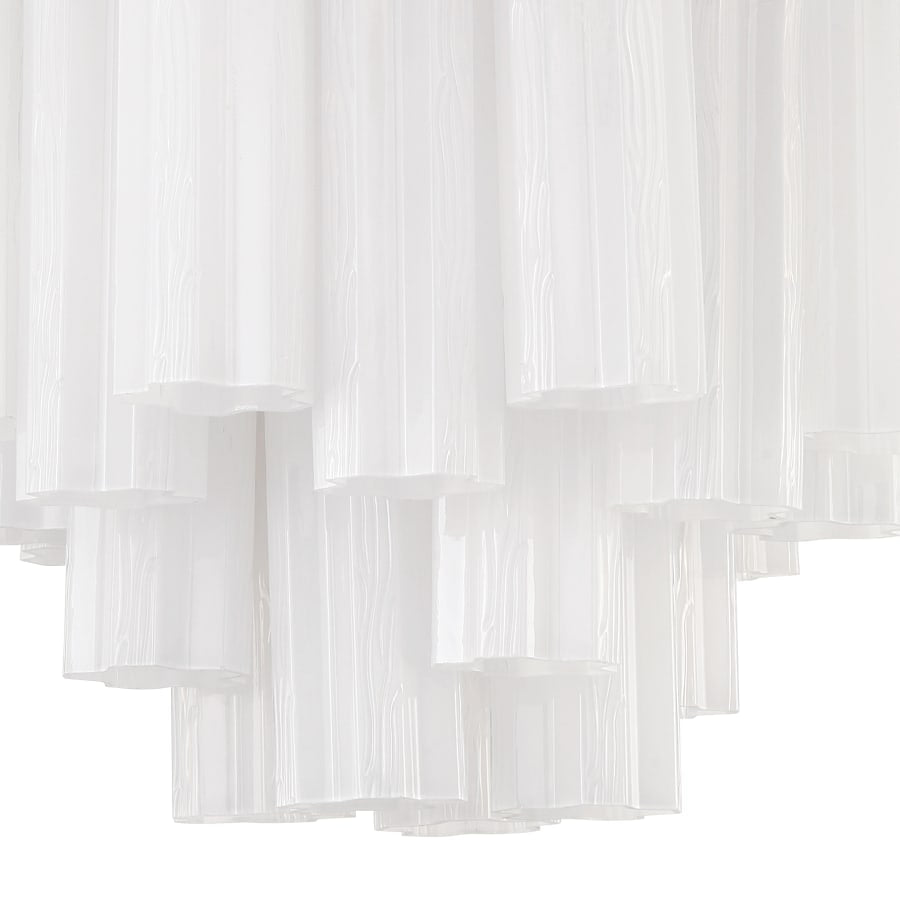 Addis 4 Light 18 in. Waterfall Chandelier White Glass - Zelno Lighting