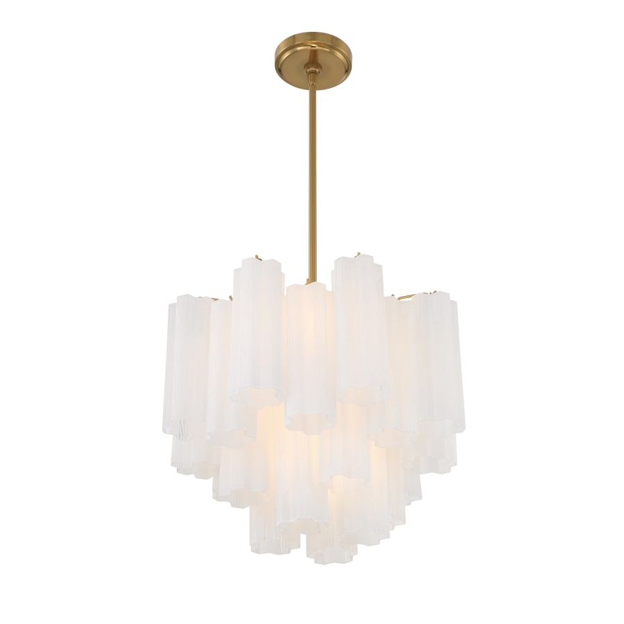 Addis 4 Light 18 in. Waterfall Chandelier White Glass - Zelno Lighting