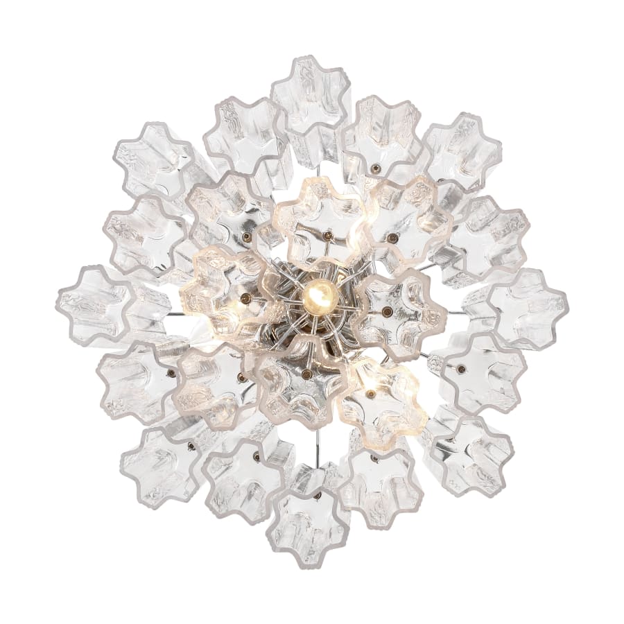 Addis 4 - Light 18" Semi - Flush Waterfall Ceiling Fixture Clear Glass - Zelno Lighting