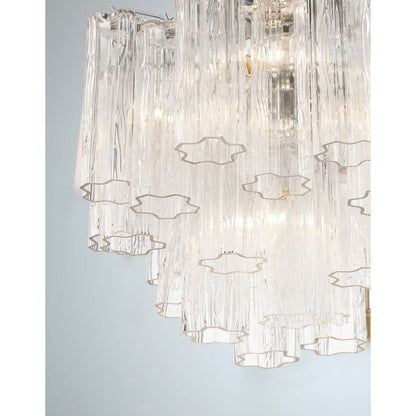 Addis 4 - Light 18" Semi - Flush Waterfall Ceiling Fixture Clear Glass - Zelno Lighting