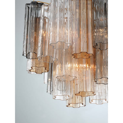 Addis 4 Light 18" Semi - Flush Waterfall Ceiling Fixture - Zelno Lighting