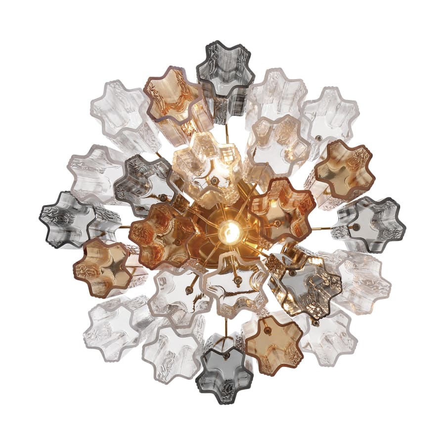 Addis 4 Light 18" Semi - Flush Waterfall Ceiling Fixture - Zelno Lighting