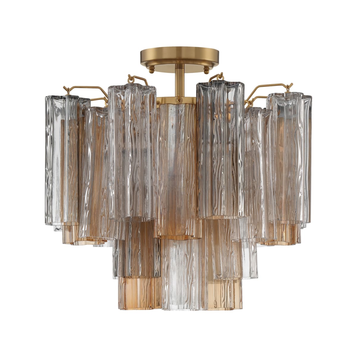 Addis 4 Light 18" Semi - Flush Waterfall Ceiling Fixture - Zelno Lighting