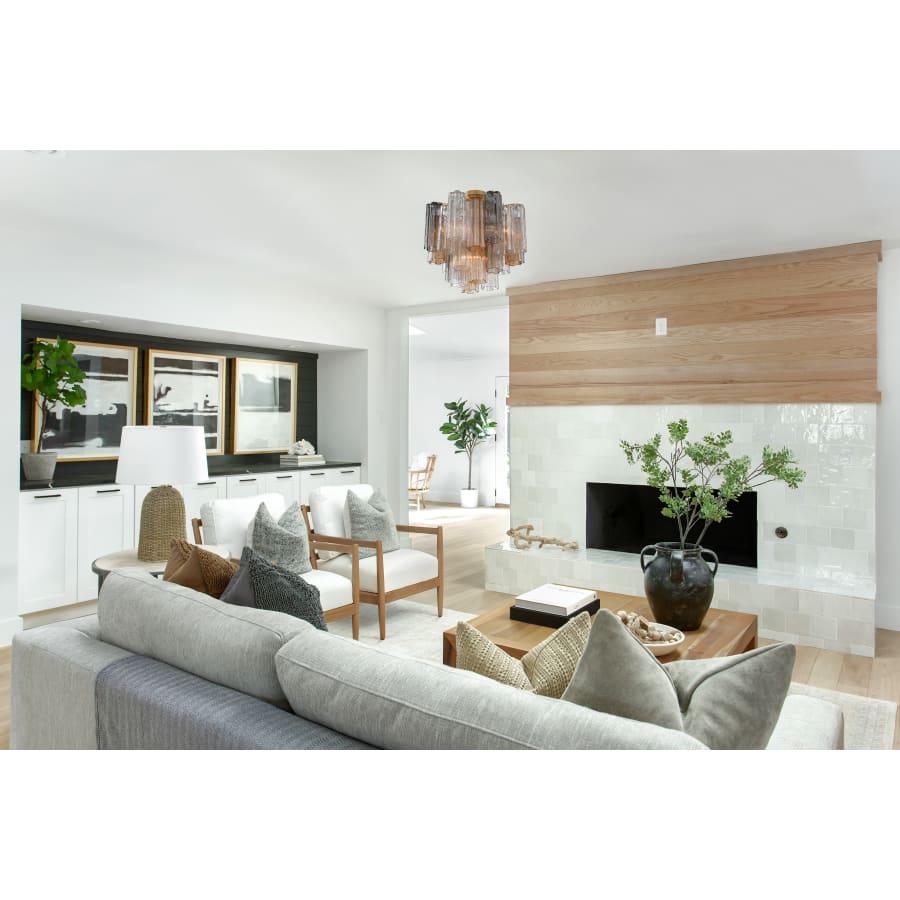 Addis 4 Light 18" Semi - Flush Waterfall Ceiling Fixture - Zelno Lighting