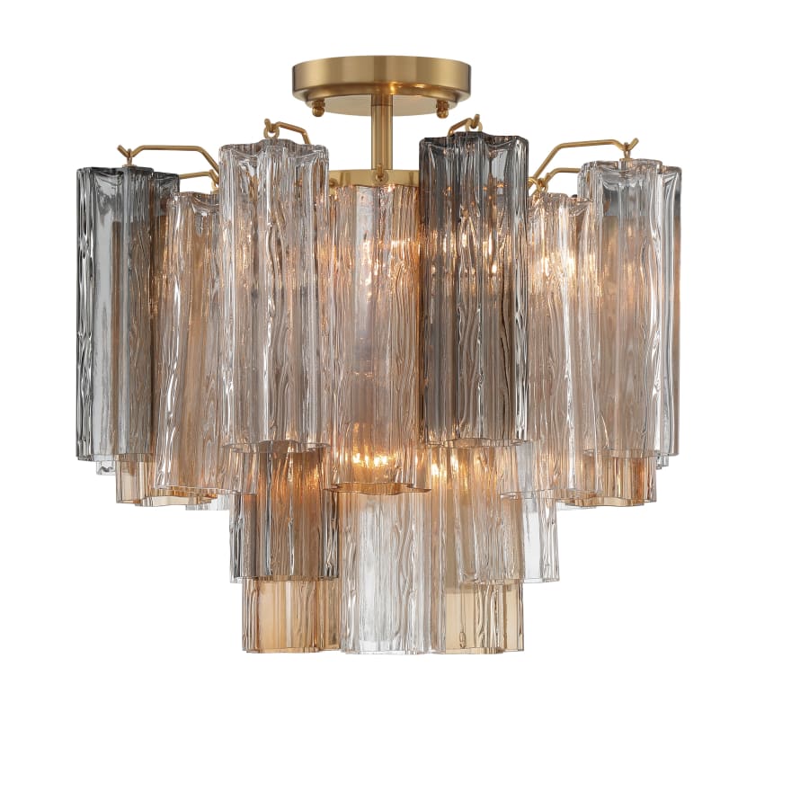 Addis 4 Light 18" Semi - Flush Waterfall Ceiling Fixture - Zelno Lighting