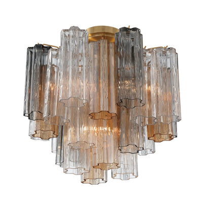 Addis 4 Light 18" Semi - Flush Waterfall Ceiling Fixture - Zelno Lighting