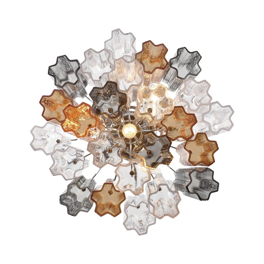 Addis 4 Light 18" Semi - Flush Waterfall Ceiling Fixture - Zelno Lighting