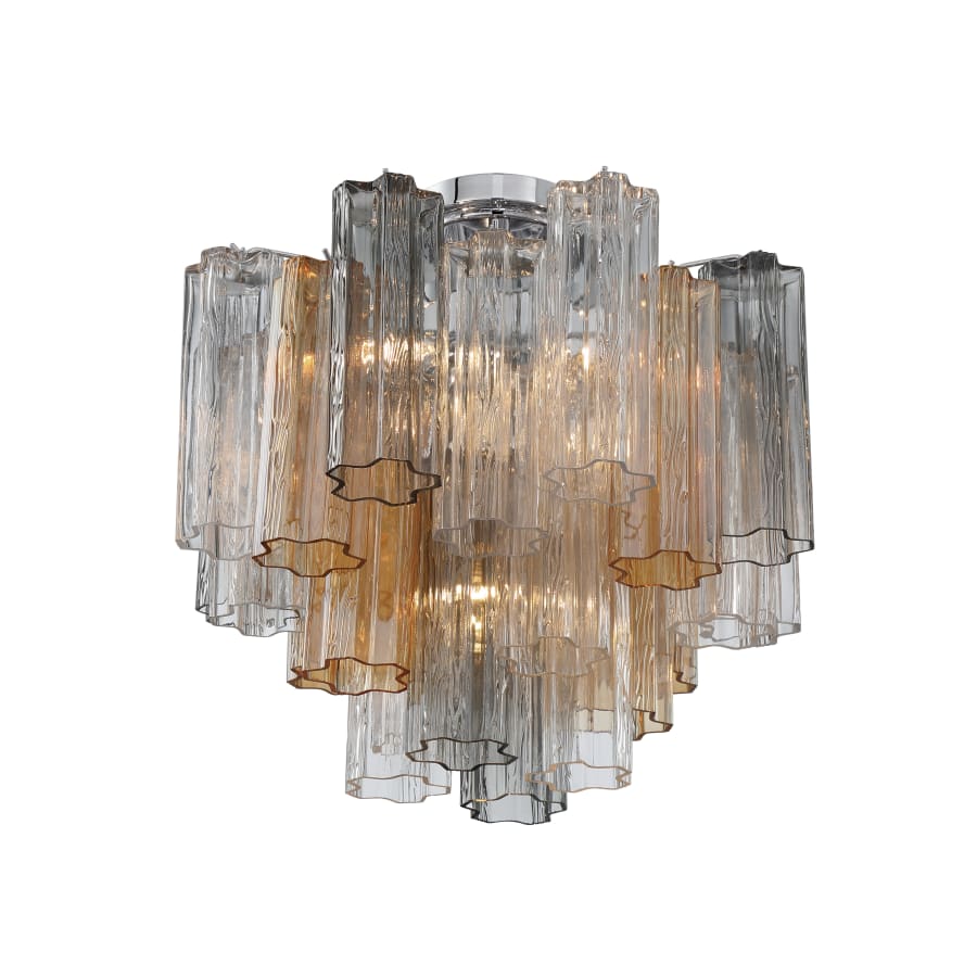 Addis 4 Light 18" Semi - Flush Waterfall Ceiling Fixture - Zelno Lighting