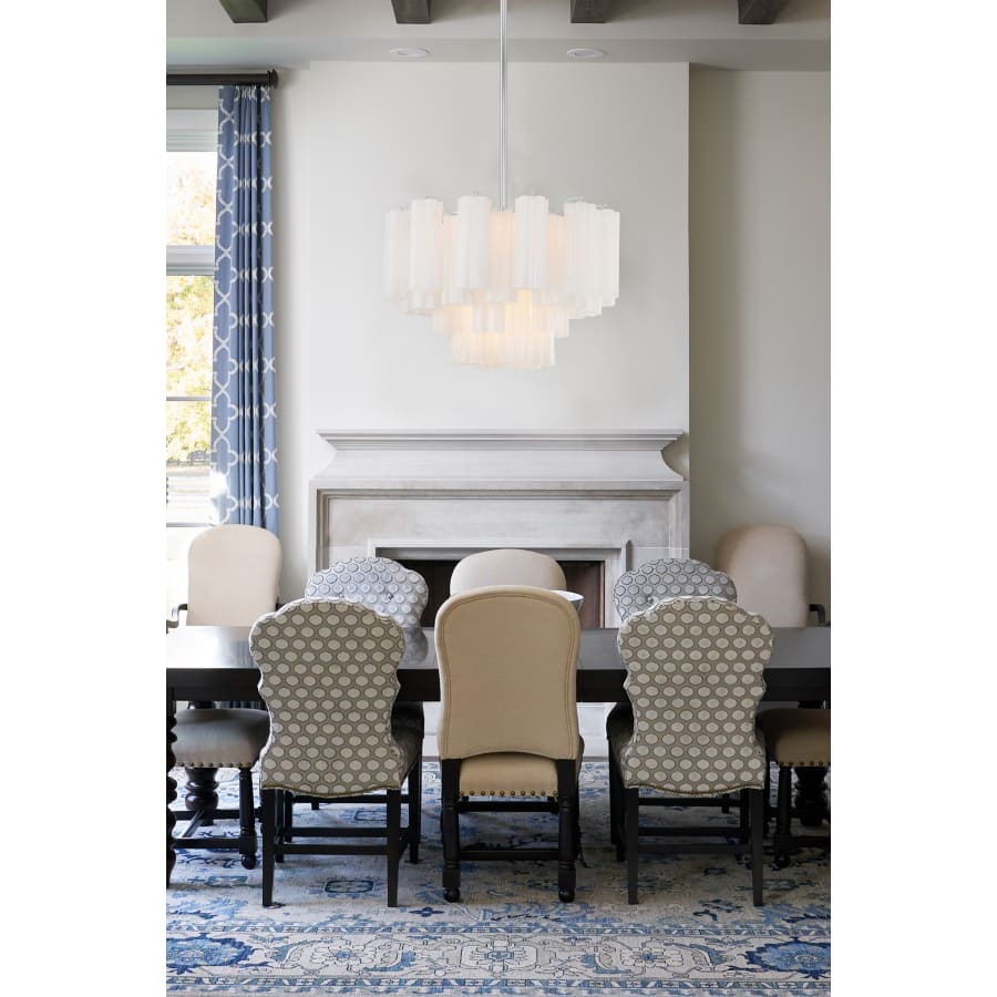 Addis 9 - Light 22 - Inch Waterfall Chandelier Aged Brass - Zelno Lighting