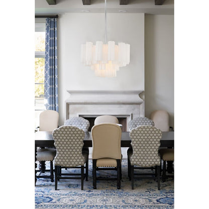 Addis 9 - Light 22 - Inch Waterfall Chandelier Aged Brass - Zelno Lighting
