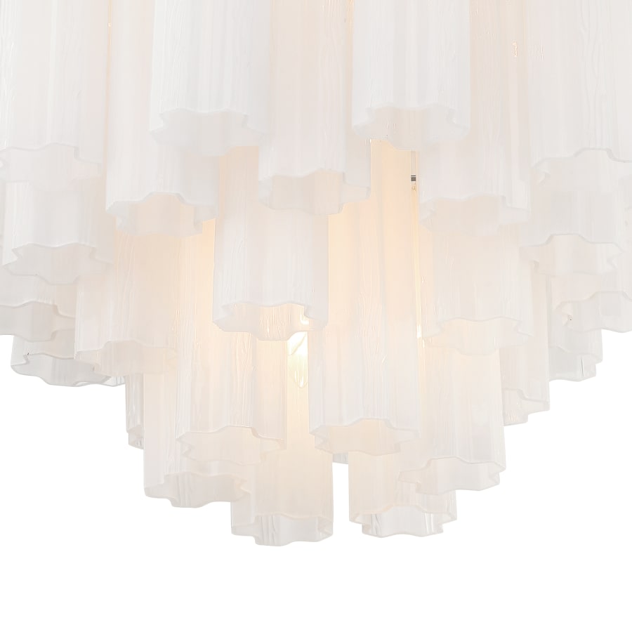 Addis 9 - Light 22 - Inch Waterfall Chandelier Aged Brass - Zelno Lighting