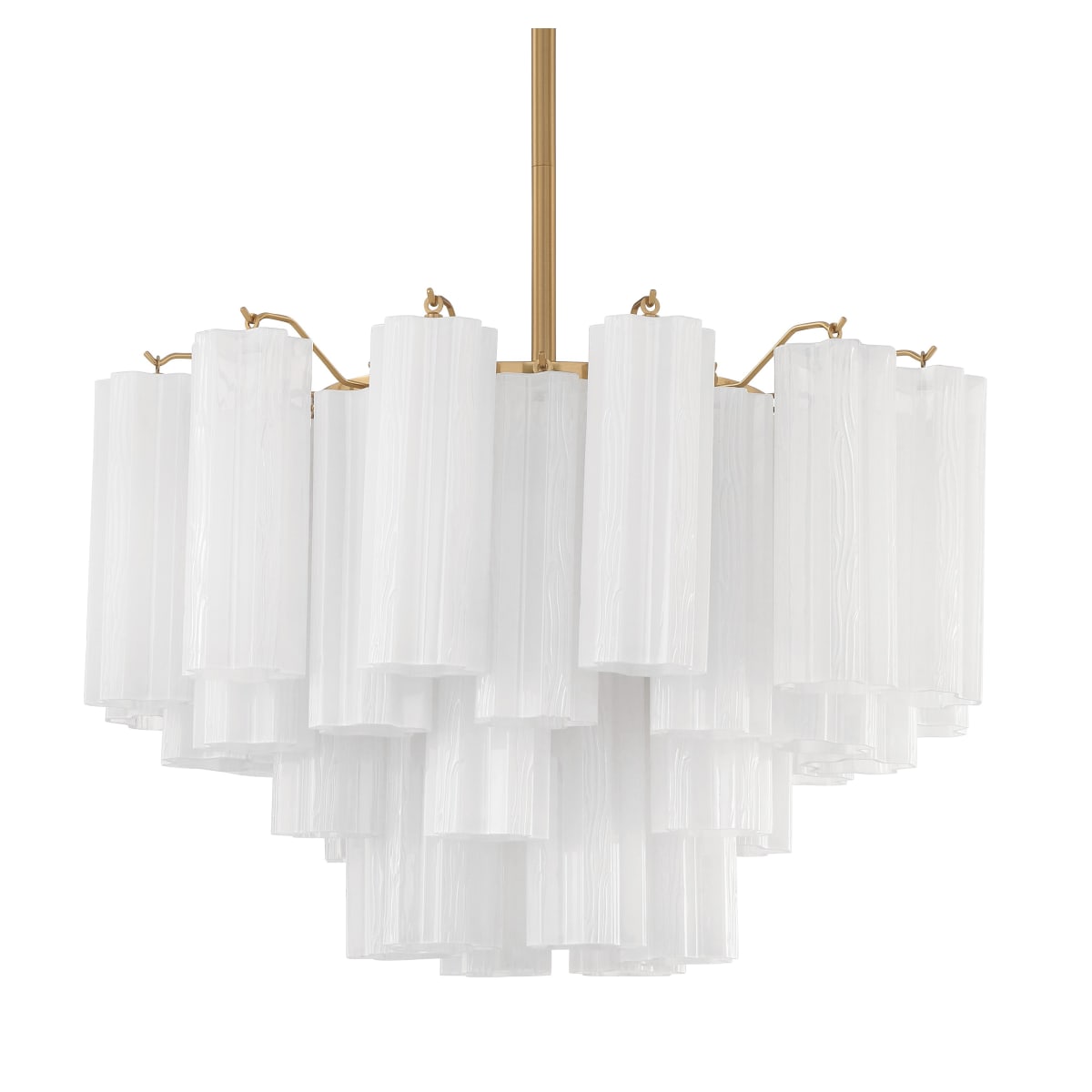 Addis 9 - Light 22 - Inch Waterfall Chandelier Aged Brass - Zelno Lighting