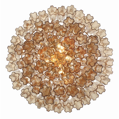 Addis Lighting Group Addis 20 Light 31in Crystal Waterfall Chandelier Aged Brass - Zelno Lighting