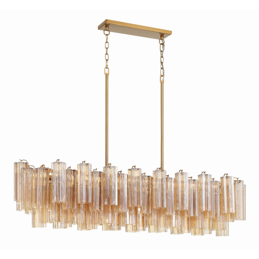 Addis Linear Crystal Chandelier 14 Light 52in - Zelno Lighting
