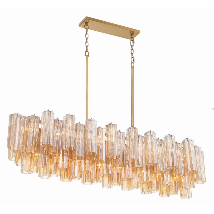 Addis Linear Crystal Chandelier 14 Light 52in - Zelno Lighting