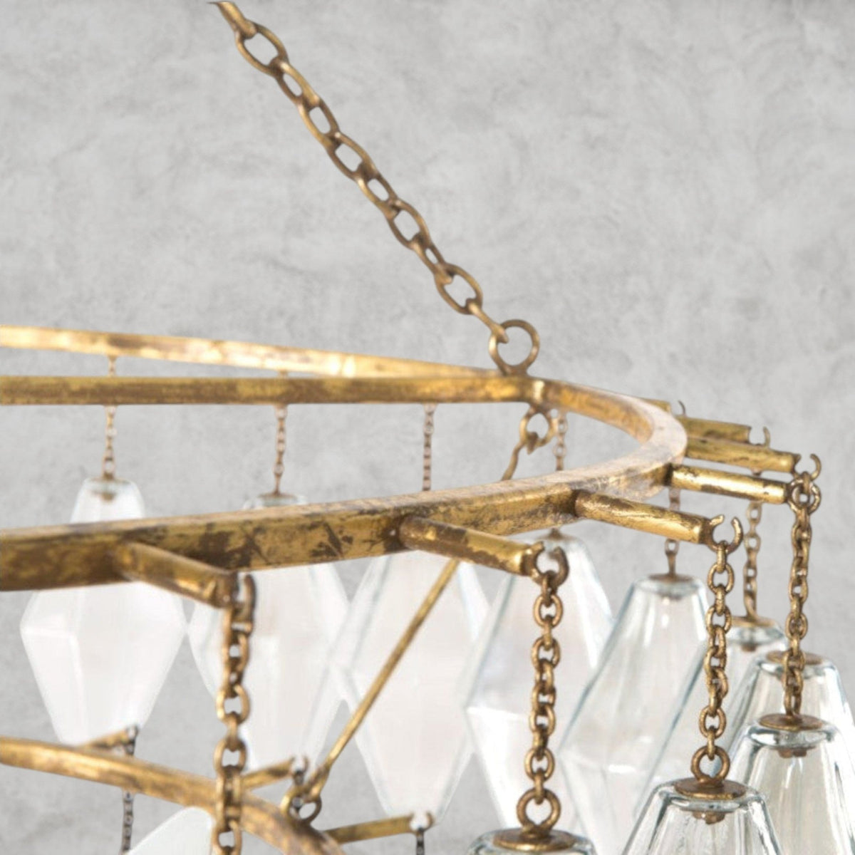 Adeline 10 - Light Glass Chandelier - Zelno Lighting