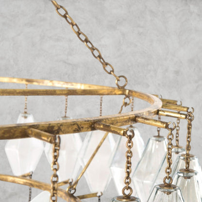 Adeline 10 - Light Glass Chandelier - Zelno Lighting