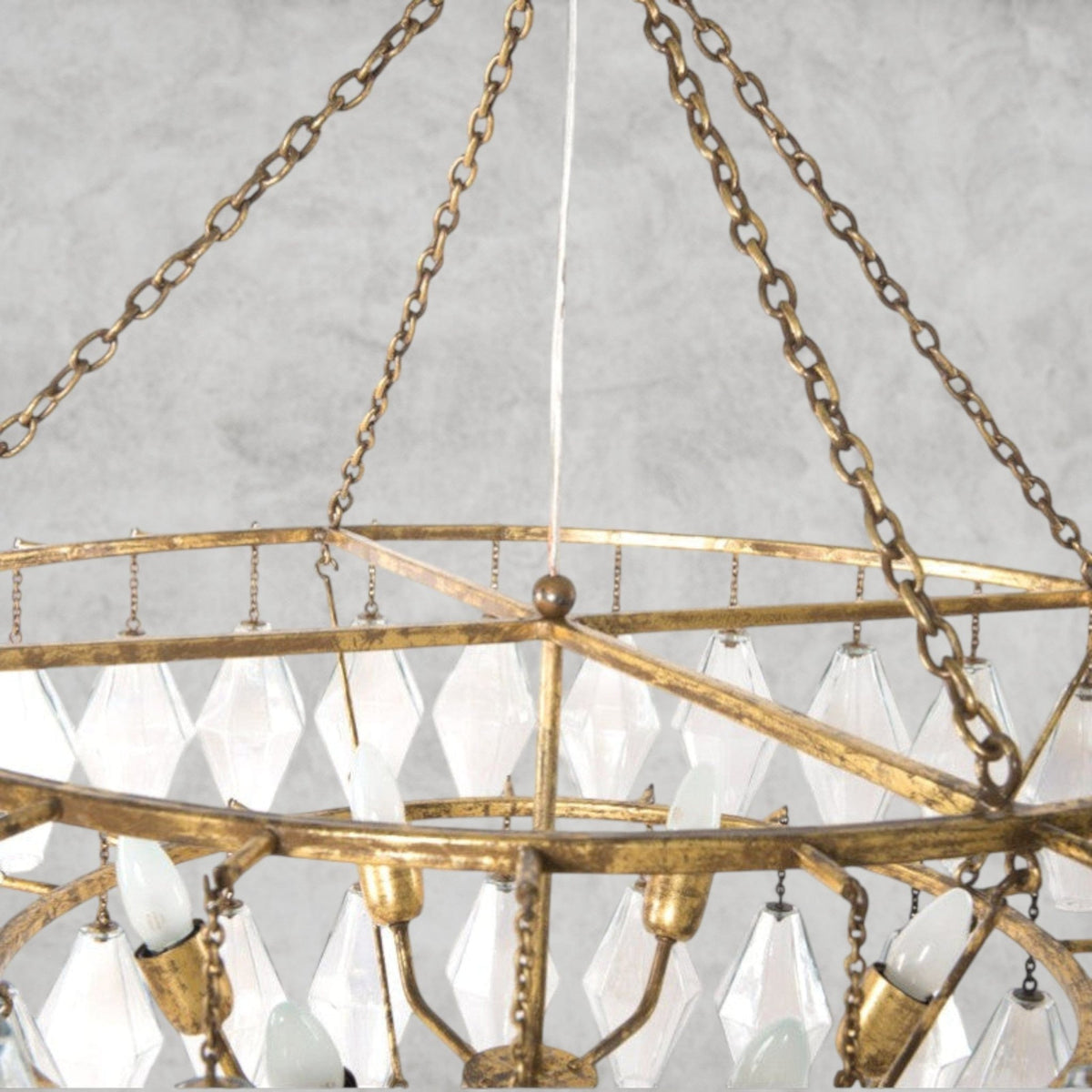 Adeline 10 - Light Glass Chandelier - Zelno Lighting