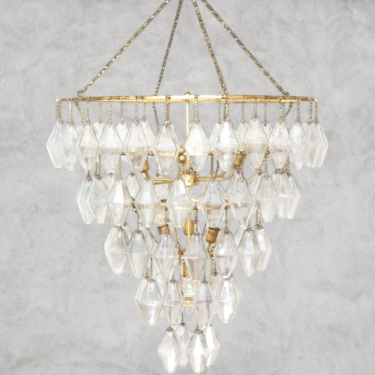 Adeline 10 - Light Glass Chandelier - Zelno Lighting