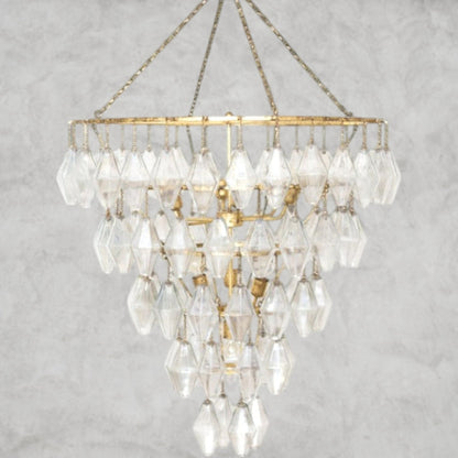 Adeline 10 - Light Glass Chandelier - Zelno Lighting