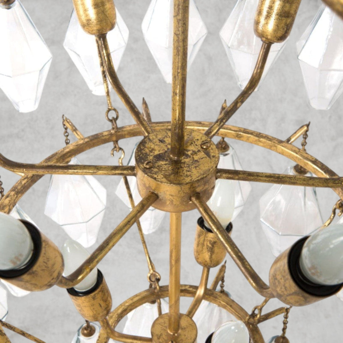 Adeline 10 - Light Glass Chandelier - Zelno Lighting
