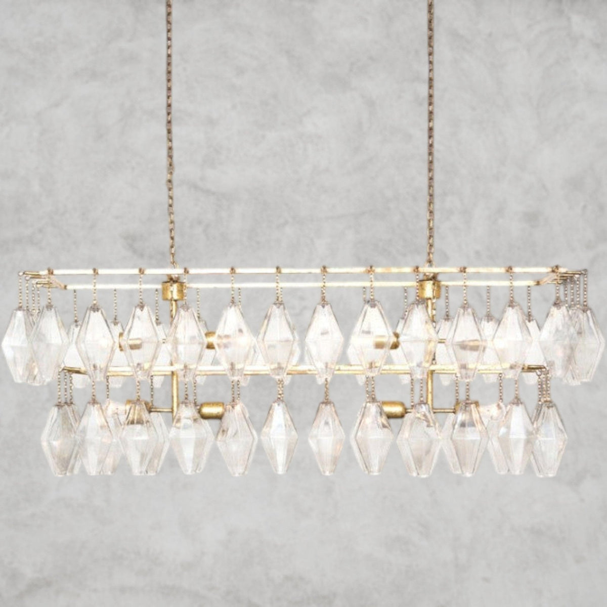 Adeline 8 - Light Glass Chandelier - Zelno Lighting