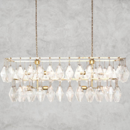 Adeline 8 - Light Glass Chandelier - Zelno Lighting