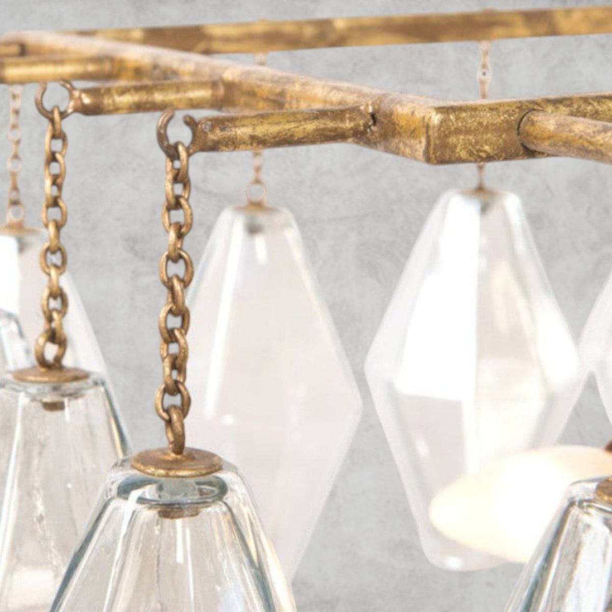 Adeline 8 - Light Glass Chandelier - Zelno Lighting