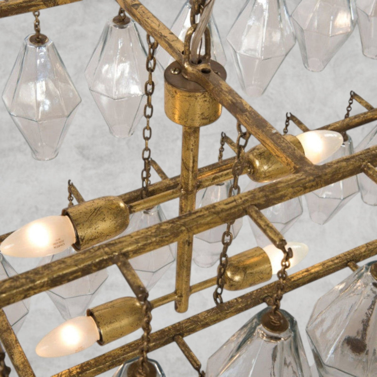 Adeline 8 - Light Glass Chandelier - Zelno Lighting