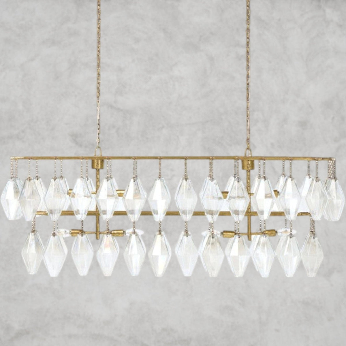 Adeline 8 - Light Glass Chandelier - Zelno Lighting