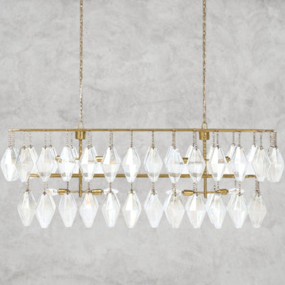 Adeline 8 - Light Glass Chandelier - Zelno Lighting
