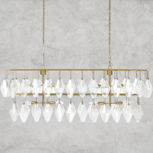 Adeline 8 - Light Glass Chandelier - Zelno Lighting