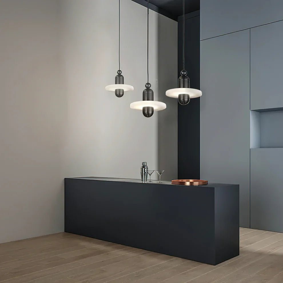 Alabaster Comet Pendant Lamp - Zelno Lighting
