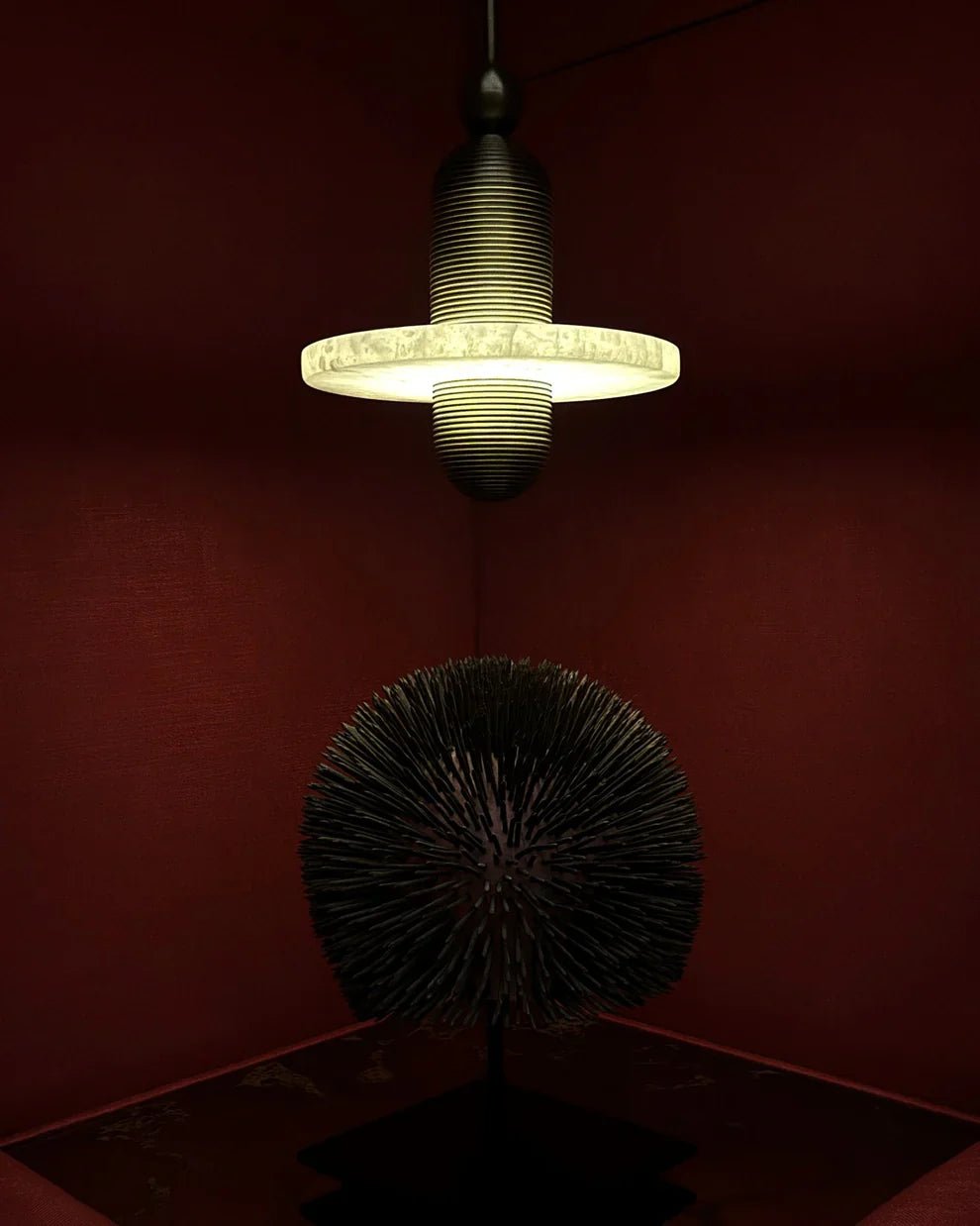 Alabaster Comet Pendant Lamp - Zelno Lighting