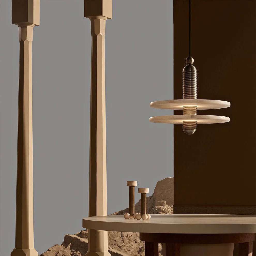 Alabaster Comet Pendant Lamp - Zelno Lighting
