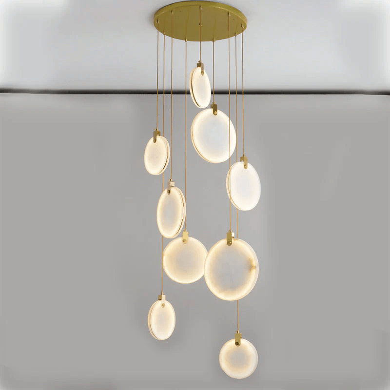 Alabaster Cuboid Dining Room Chandelier,Dining Room Chandelie - Zelno Lighting