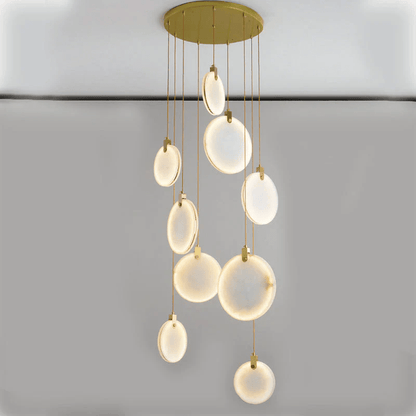 Alabaster Cuboid Dining Room Chandelier,Dining Room Chandelie - Zelno Lighting