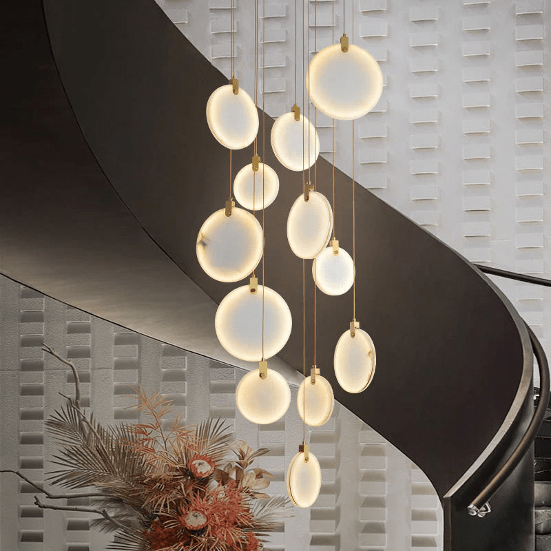 Alabaster Cuboid Dining Room Chandelier,Dining Room Chandelie - Zelno Lighting