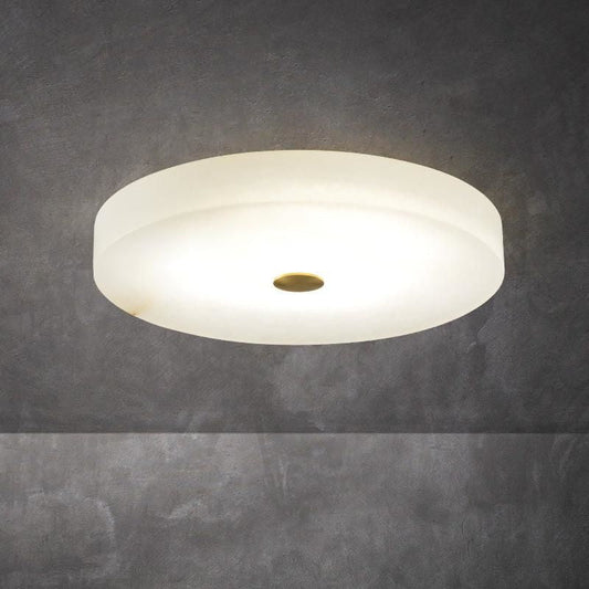 Alabaster Flush Mounted Round Led Chandelier - Zelno Lighting