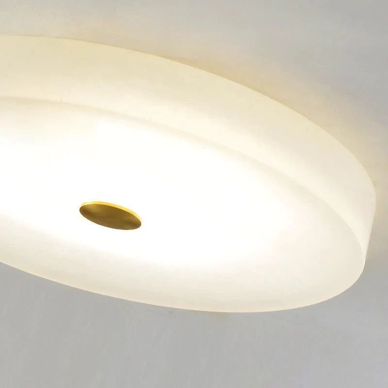 Alabaster Flush Mounted Round Led Chandelier - Zelno Lighting